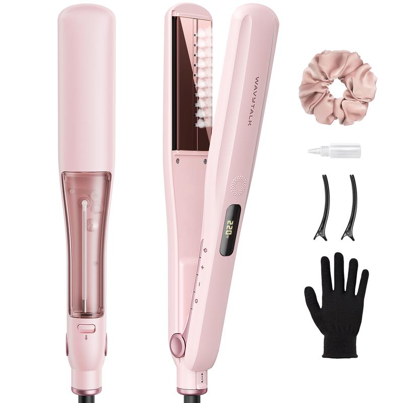 【ELIQA スチームストレートブラシ】スチームストレートブラシ、ヘアストレートブラシアイロン、水蒸気でヘアケアのストレートブラシ