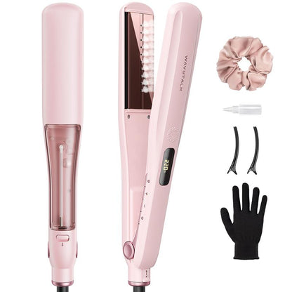 【ELIQA スチームストレートブラシ】スチームストレートブラシ、ヘアストレートブラシアイロン、水蒸気でヘアケアのストレートブラシ